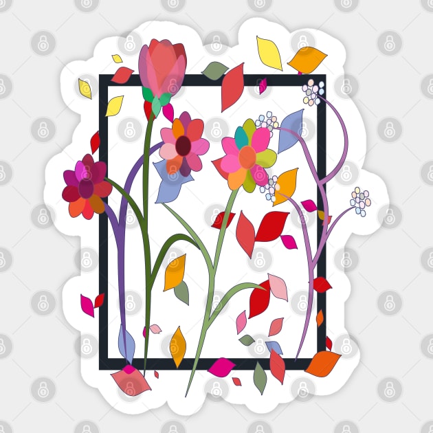 Fiesta Spring Flowers Sticker by RoxanneG